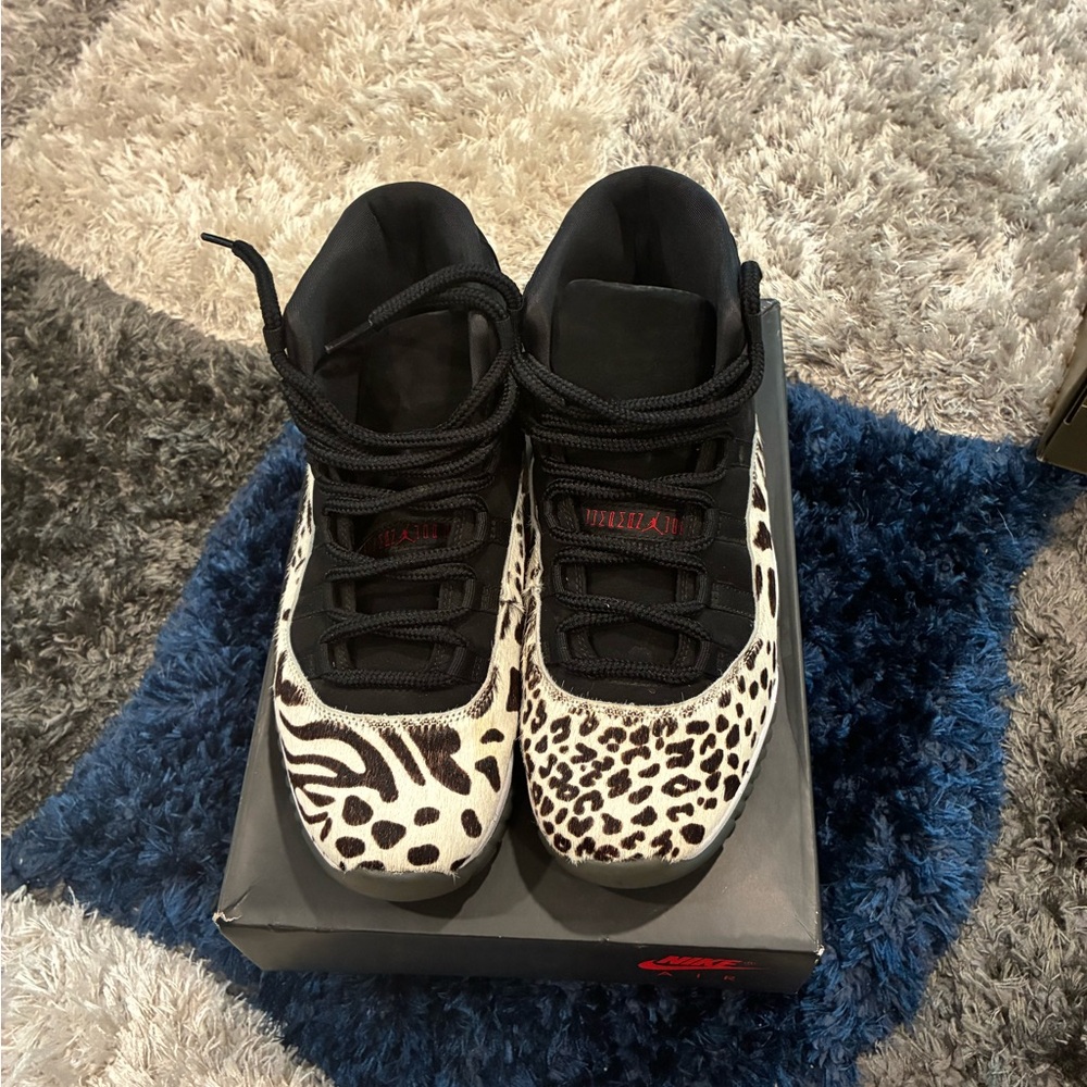 Jordan 11s animal print